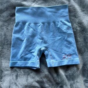 Blue High-Waisted Shorts